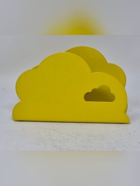 IKEA Rymlig Yellow Cloud Napkin Letter Mail Holder Vintage 1990s